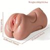 1pc 3in1 TPE Male Masturbator - Realistic Double-Ended Stroker with Mouth & Anus Textures, Pocket Pussy for Men