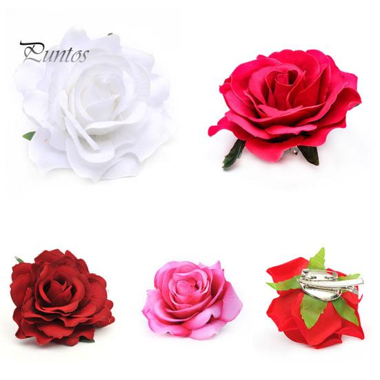 Hair Clip 1Pc Reusable Rose Flower Shape Pins Metal Clips for Dating Fashion Pin
