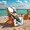 1Pc Green Warrior Swords Beach Towel Quick Dry Multiuse For Beach Pool Gym Yoga Home Travel Christmas Halloween Xmas Gift S1451