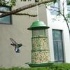 Garden Outdoor Retractable Bird Feeder Round/Square Anti-Squirrel Metal Mesh Hanging Bird Feeder Multiple Hole Bird Dispenser