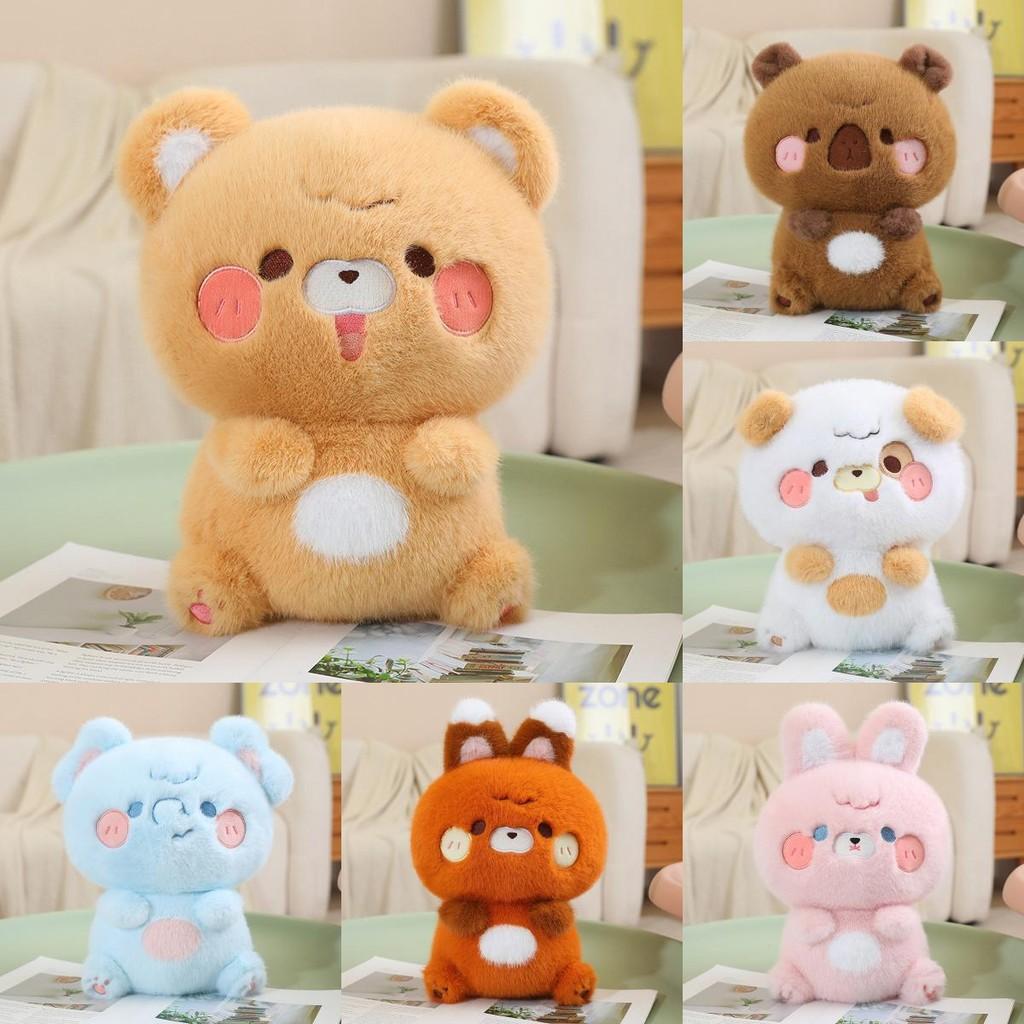 Rabbits Capybaras Elephants Dog Bears Fox Plush Toy Doll Decoration Gift Kids