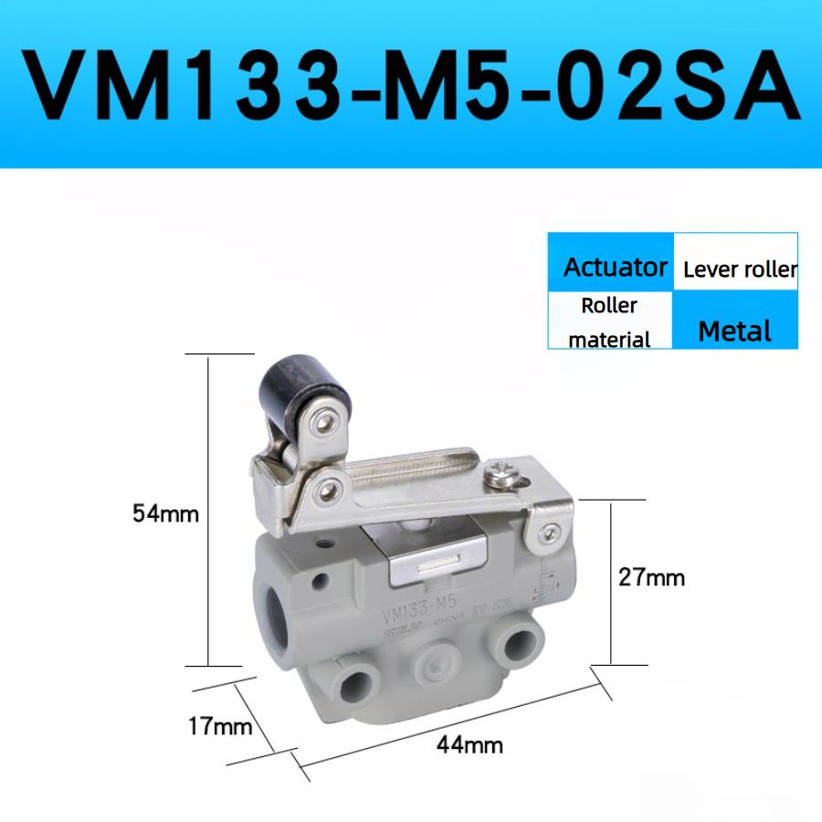 Pneumatischer Schalter Zwei-Positionen Drei-Wege Mechanisches Ventil Rollen Handbetätigte Ventile VM131-01-01A