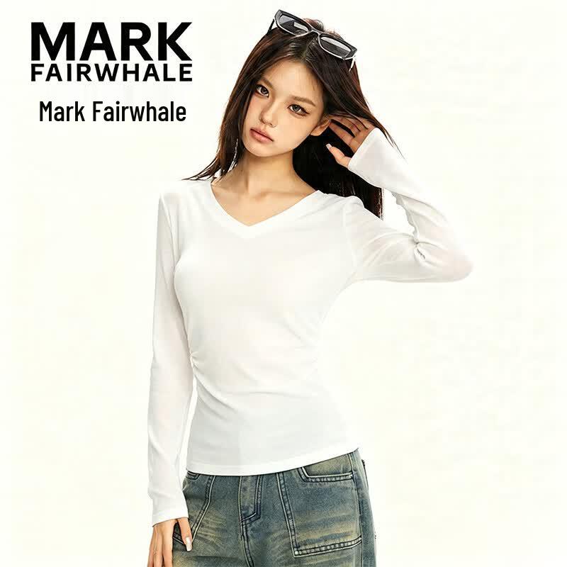 Mark Fairwhale Women's V-Neck Long Sleeve T-Shirt