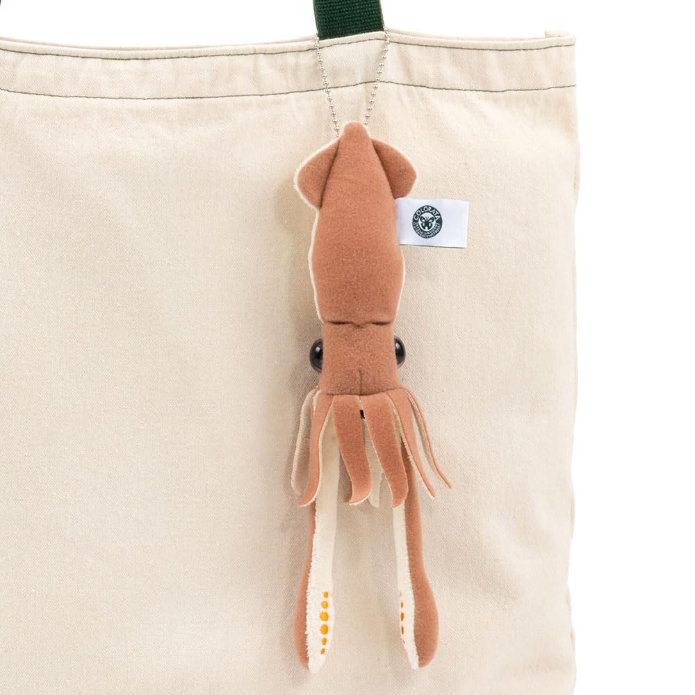 COLORATA Kjempeblekksprut Plysjmaskot (Realistisk dyphavsvesen med kjede) Nøkkelring Dukke Gave (Dobbelt testet)  Julegave