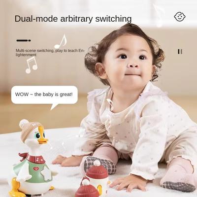 Bauch-Ente Familie Spielzeug ABS Gans Krabbelspielzeug Neues Schaukelndes Krabbelspielzeug Baby
