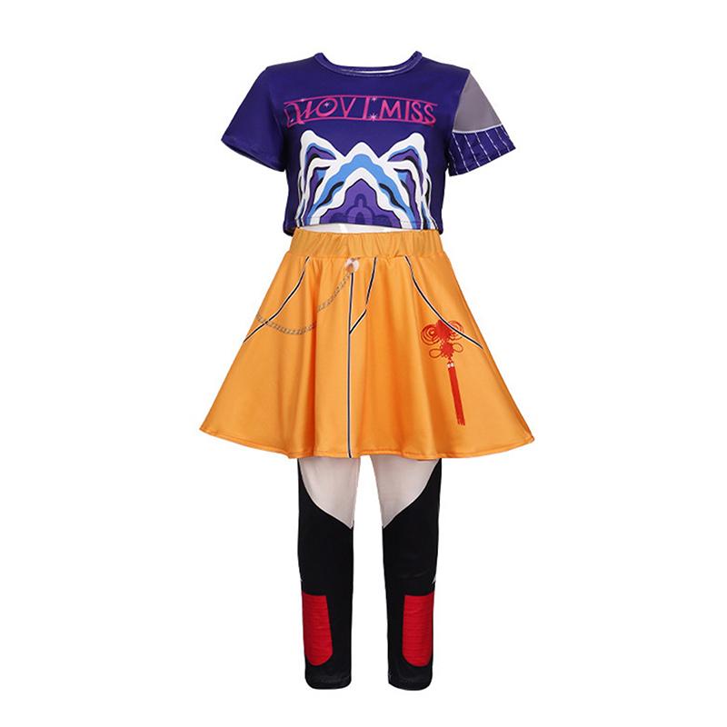 K-Pop Hunter Cossplay Girls Costume Pop Singer Halloween Costume Kids Dress Up Stage Suit