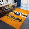 Name Custom Edmonton Oilers Logo Carpet Rug for Living Room Bedroom Home Sofa Decoration,Kids Play Non-slip Floor Mat
