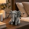 Animal Shape Desk Decor Elephant Glasses Holder, 3D Printed Geometric Eyeglass Display Office Accessories Organizer, Decorative Desktop Ornament