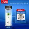 Heenoor Antibacterial Portable Double-Layer Glass Tea Infuser Cup