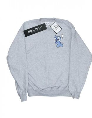 Girls Lilo And Stitch Stitch Backside Breast Print Sweatshirt