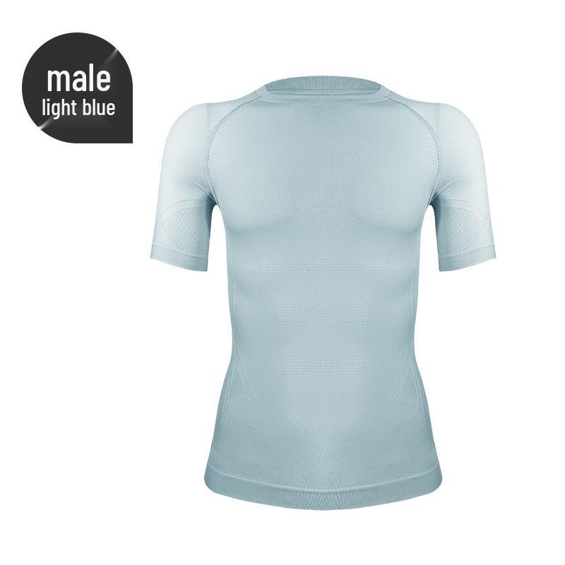 

Бесшовная быстросохнущая дышащая футболка для мужчин и женщин - для активного отдыха и трейлраннинга, пеших походов, влагоотводящая, с коротким рукавом S