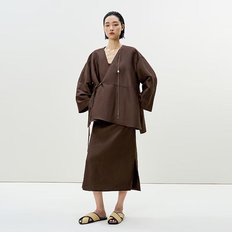 

LESS 2025 Summer A-Line Loose Collarless Jacket S