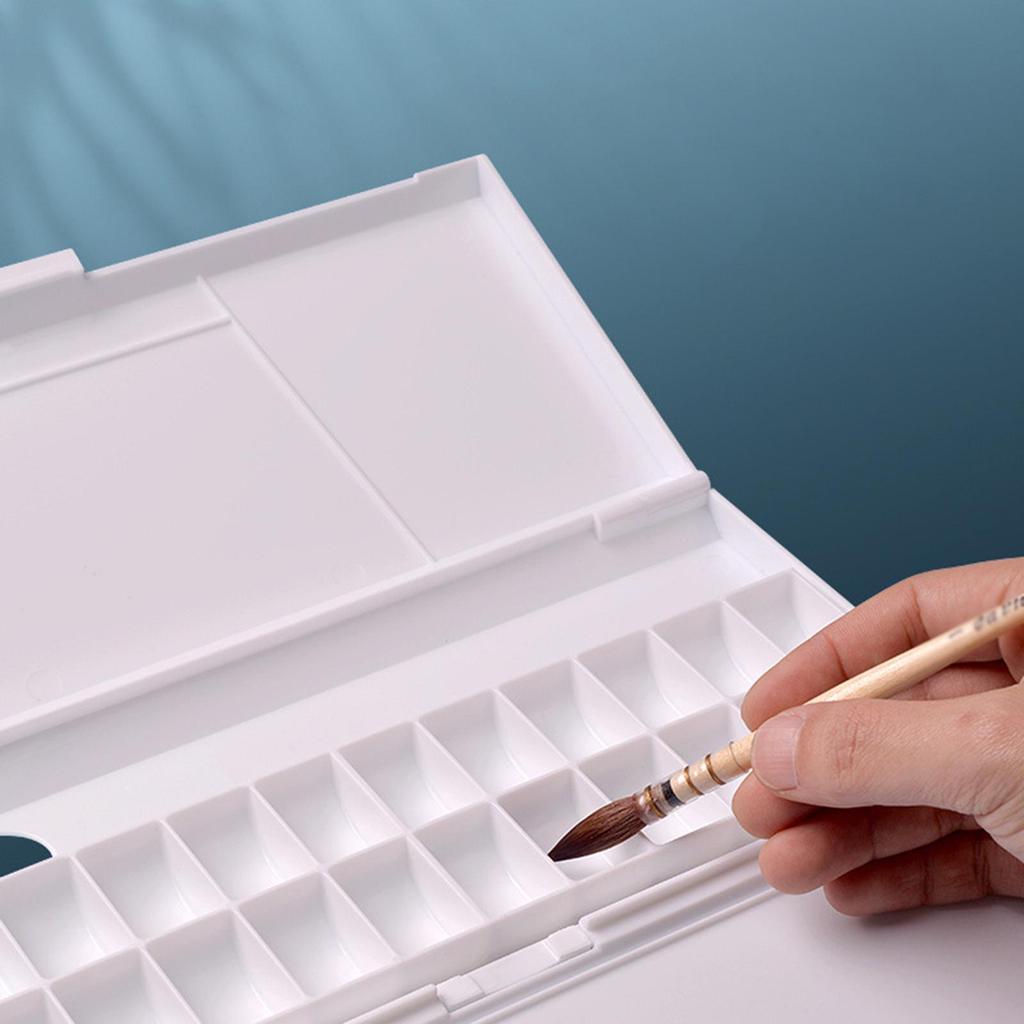 Watercolor Palette Watercolour Paint Pan Empty with Mixing Area Gouache Tray for Beginner