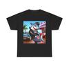 Unisex Adult T Shirt Shark Greaser Surf Retro