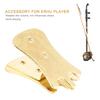 Metal Mute Musical Instruments Accessory Portable for Erhu KaO hu ChunG hu(Golden)