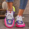 Fashion Feiwei Mesh Breathable Casual Shoes for Women 2024 Spring and Autumn New Fashion Thick-soled Multi-color Sports Shoes Large Size
