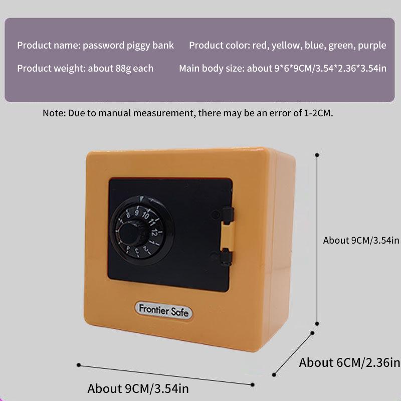 Mini Bank Money Box Retro Atm Rotating Password Cash Coins Saving Box Bank Safe Box Automatic Deposit Banknote Christmas Gift