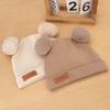 Wolle Baby Mütze Hut Herbst Winter Baby Mütze für Mädchen Jungen Bommel Kinder Hut Säugling Motorhaube Kleinkind Zubehör 1-3y