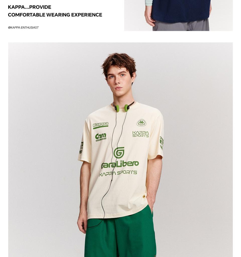 Kappa men's autumn sports casual China-Chic style short sleeved T-shirt