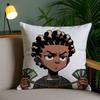 Cartoon A-Boondocks Retro Pillow Case Office Sofa Dorm Chair Back Short Plush Double-sided Printing Home  Cushion Cover
