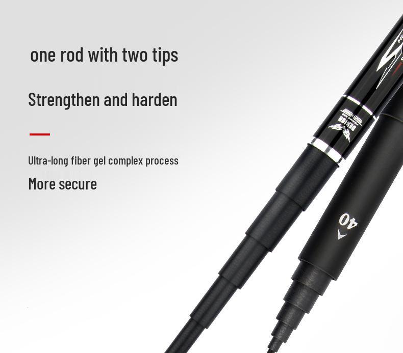High-Carbon Stream Fishing Rod: Super Hard, Lightweight, 19/28 Tone for Crucian Carp