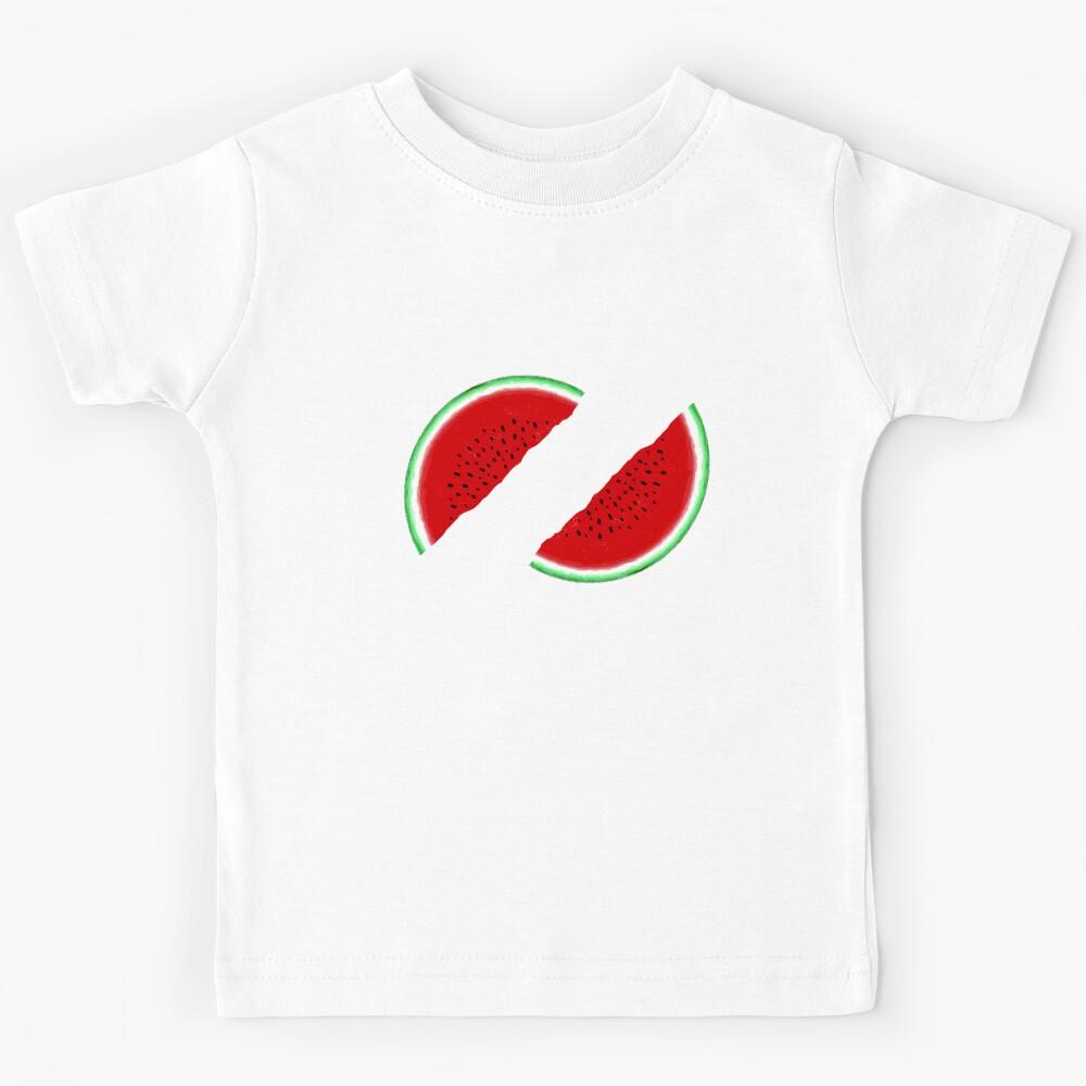 watermelon fruit illustration design Kids T-Shirt 130