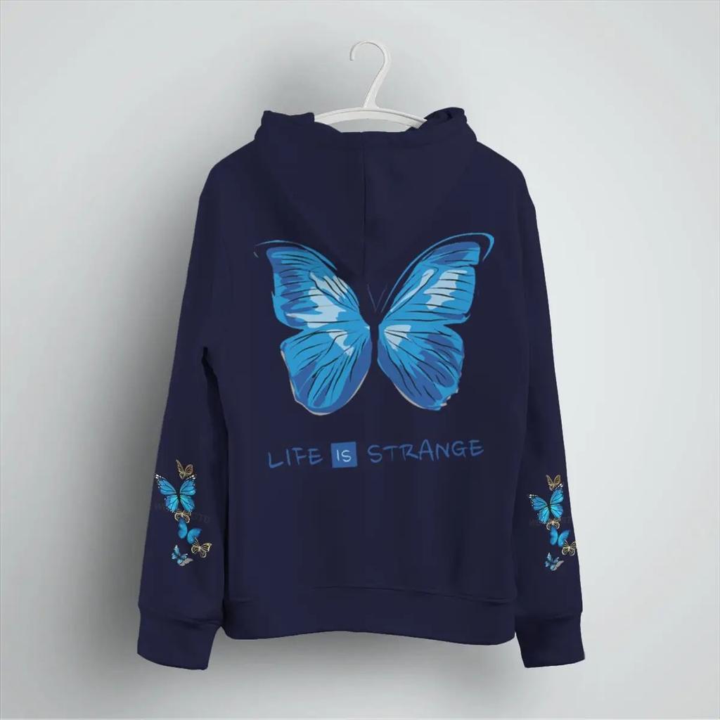 2026 Farfalla Blu Donna Uomo Casual Street con Cappuccio Manica Lunga Amante delle Farfalle Regali Streetwear Moda Tendenza Farfalla Felpa Unisex