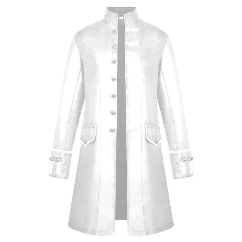 Medieval Renaissance Men Steampunk Jacket Gothic Retro Uniform Windbreaker Coat