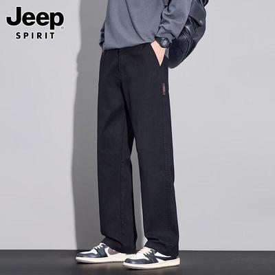 JEEP SPIRIT Men's Autumn/Winter Loose Straight Casual Pants
