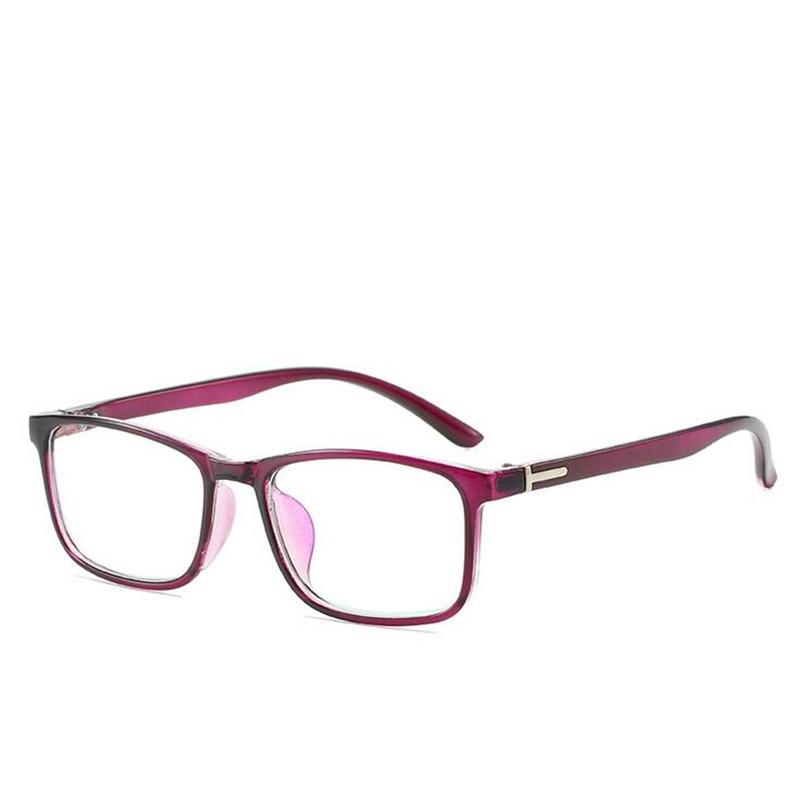 Square Flower Frame Myopia Glasses Unisex Ultralight Clear Mirror Prescription 0 To -6 Nearsighted Eyewear