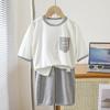 New Yaser Home Clothes Three-quarter Sleeve Suit Boys and Girls Popular Pajamas Summer Thin, Medium and Large Children's Air-conditioned Clothes
