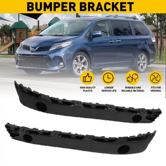 Bumper Retainer Set For 2011-2017 Toyota Plastic Front Primed 2Pc