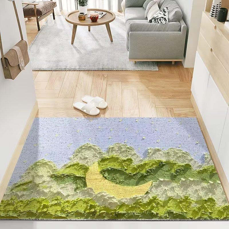 Oil Painting Entrance Door Mat Living Room Non-Slip Floor Carpet Bathroom Doormat Kitchen Rugs