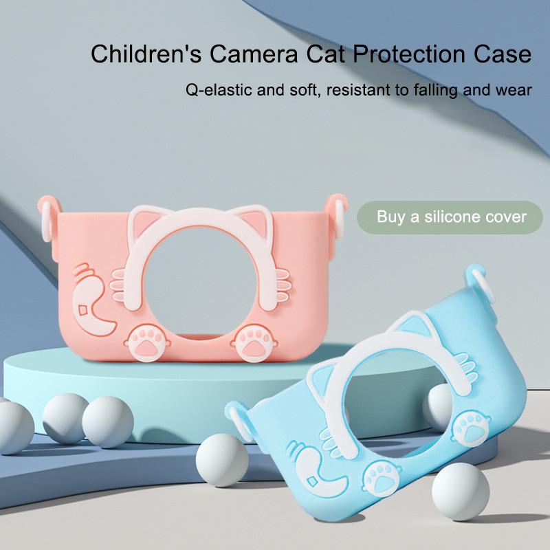 Funda Protectora para Cámara Carcasa Niño Lindo Dibujo Animado Cámara Juguete Portátil Mini Dibujo Animado Cubierta para Cámara Funda Protectora para Cámara Ajuste Para Cámaras