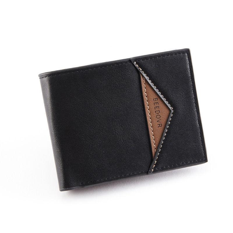 Vintage Design Short Wallets Men Fashion Card Holder Soft Artificial Leather Purse Wallet GZW
