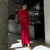 Off Shoulder Casual Dress Knitwear Maxi Dress Female Slim Elegant Fashion Autumn 2025 Ribbed Knit Dress For Women Long Dress