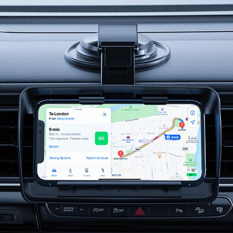 Suction Cup Car Phone Holder With Sun Visor Sunshade Phone Mount 360 Rotation Auto Windshield / Dashboard Phone Stand for  car