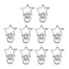 Set of 10 Metal Lobster Claw Clasps Star keyring /Moon Hook Lanyard Clip DIY Supplies Jewelry Making Keychain