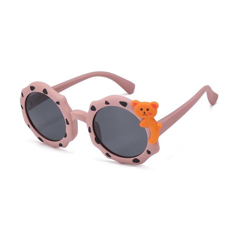 

Kids Polarized Cartoon Sunglasses Cute Bear Shape Summer Uv Protection Outdoor света кофе