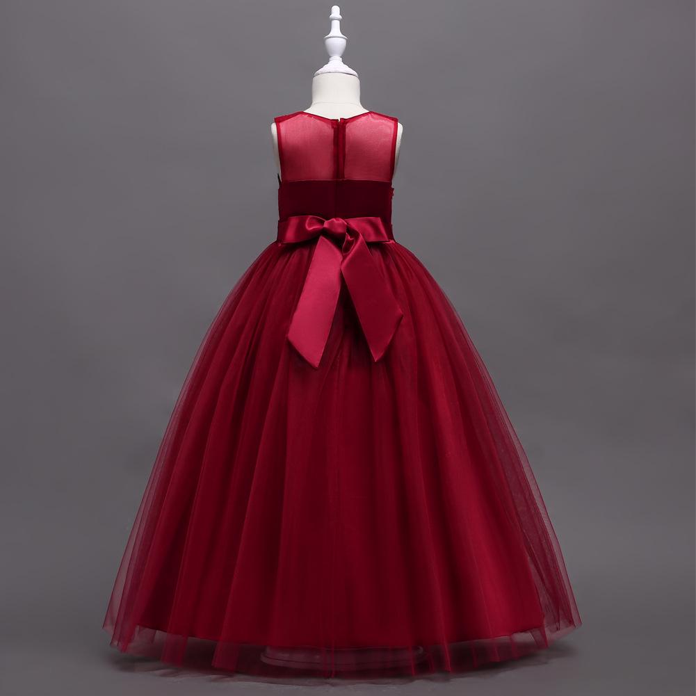 European & American Girls' Formal Flower Dress - Catwalk & Piano Performance Costume 591.