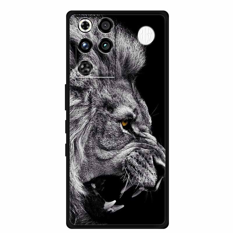 For ZTE Nubia RedMagic 11 Pro 5G Case Black TPU Cool Animal Silicone Back Cover For RedMagic 11 Pro Cases 11Pro Coque Funda Para