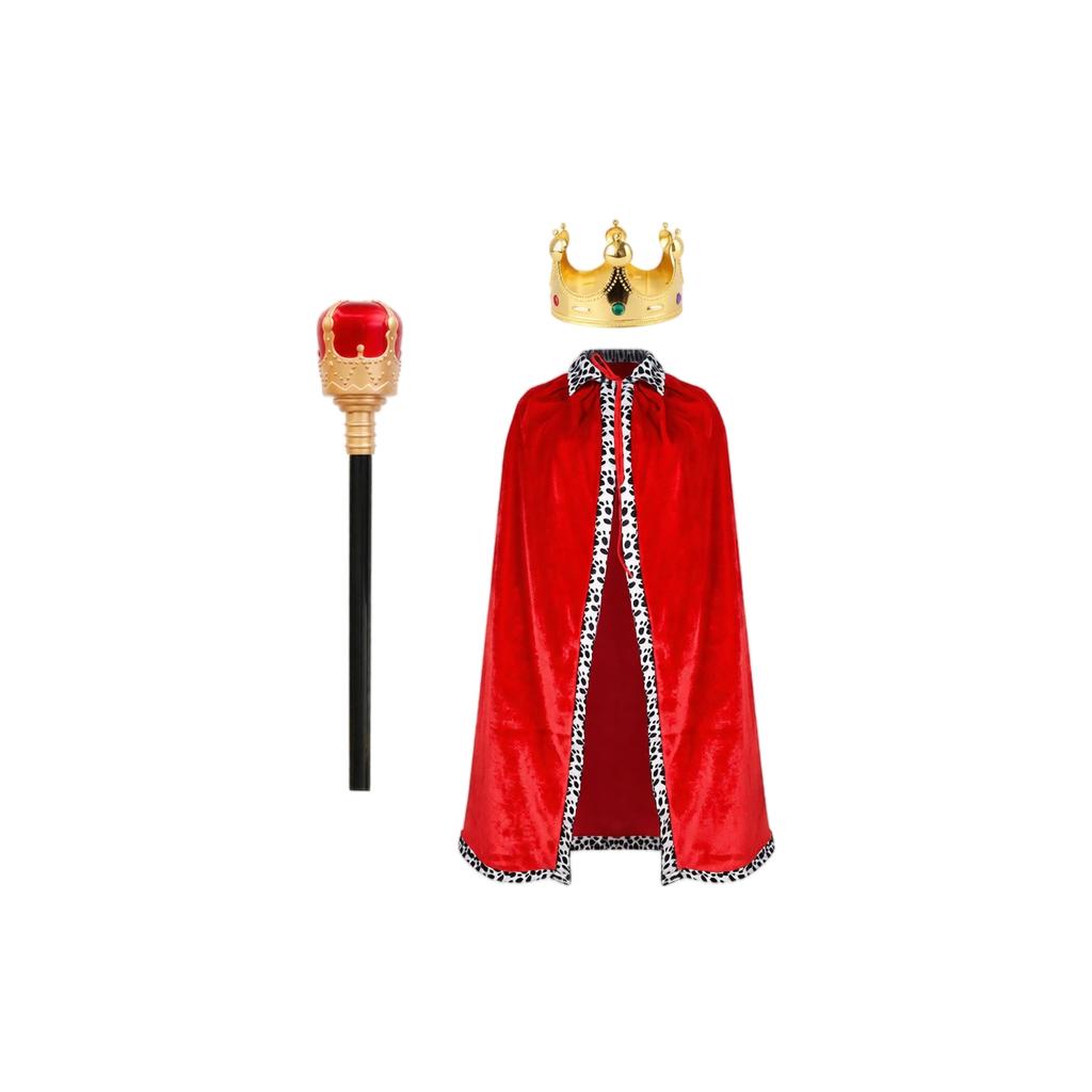Costume Accessory Set Cape Scepter Stage Performance Props