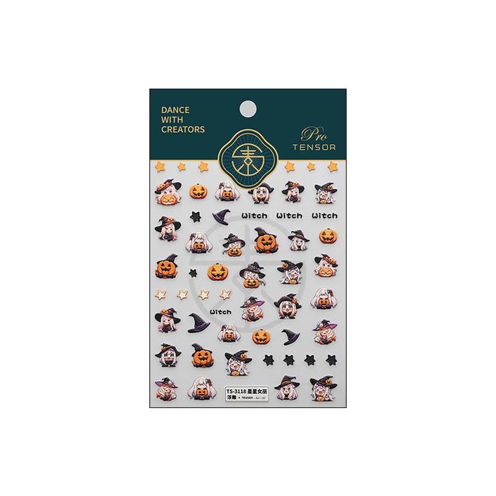 Nail Accessories Cartoon Animal Nail Decals Halloween Cartoon Nail Stickers Girls