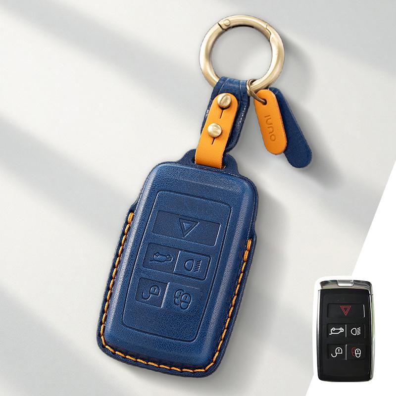 Custodia Protettiva in Vera Pelle per Chiave Fob Land Rover Range Rover Evoque Discovery Sport Vela 4
