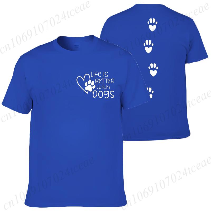 

Life Is Better with Dogs Pet Lover Print TShirt Summer Fashion Tees for Unisex Women Oneck Oversize Casual Short Sleeved Tee Tops S
