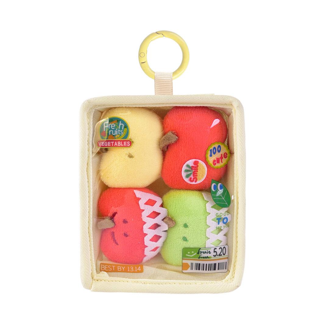 Fruit & Groente Serie Pluche Speelgoed Tas Hanger Mini Kawaii Sinaasappel Aardbei Pitaya Aubergine Blauwe Bes Appel Tomaat Knoflook 10CM