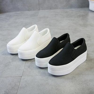 Dames Plat Platform Canvas Schoenen Flats Dames Casual Sneakers Meisjes Student Dikke Zool Loafers Dames Slip-on tenis de mujer