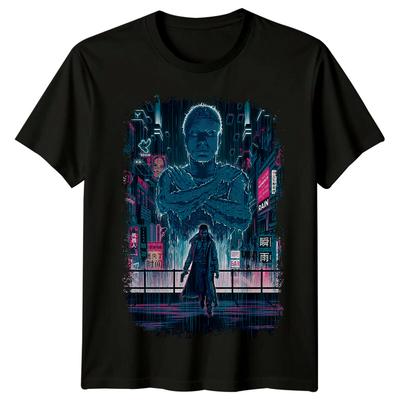 Blade Runner (1982) Movie Poster Inspired 100% Cotton T-shirt Mens Tees Top Retro Film Tee Unisex