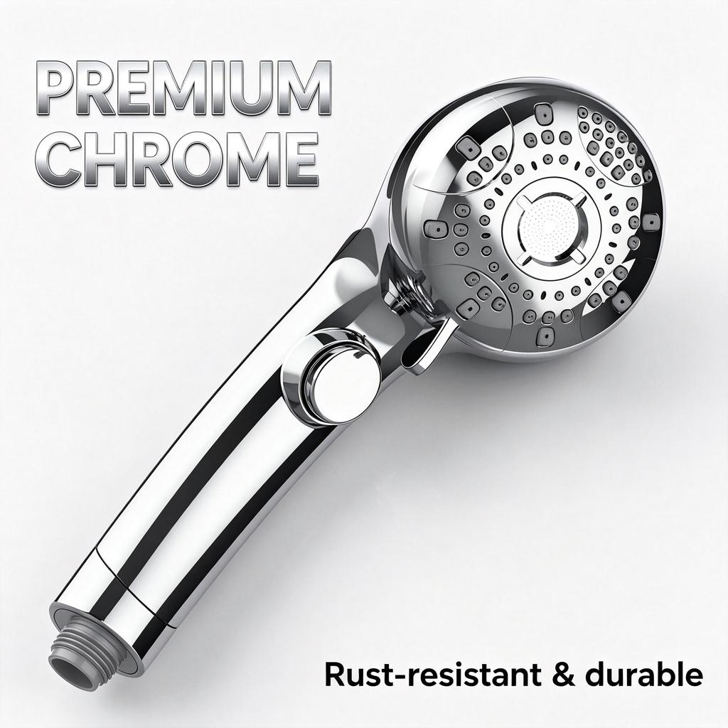 Japanese Nano Mist Handheld Shower Head High Pressure Water Saving with Adjustable Water Pressure Easy Install for Dry Skin Bath