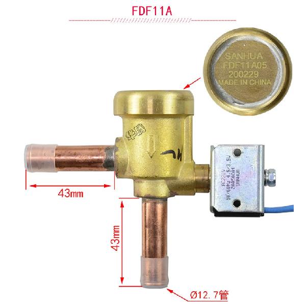 1 PIÈCE Vanne Solénoïde 2 Voies Angle Droit FDF-2A/FDF-6A/FDF-8A /FDF-11A Normalement Fermée Pour Climatisation Machine à Glace Dégivrage